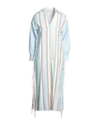 Sky blue Plain weave Midi dress