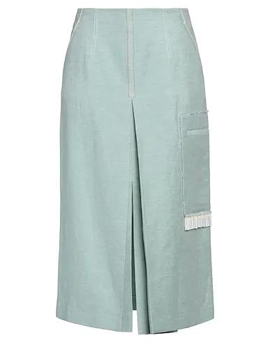 Sky blue Plain weave Midi skirt