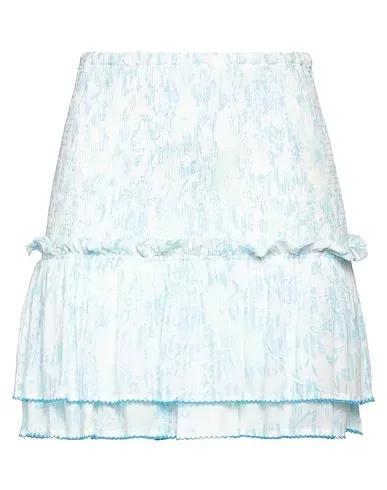 Sky blue Plain weave Mini skirt