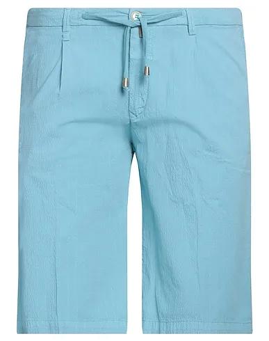 Sky blue Plain weave Shorts & Bermuda