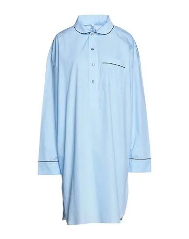 Sky blue Plain weave Sleepwear