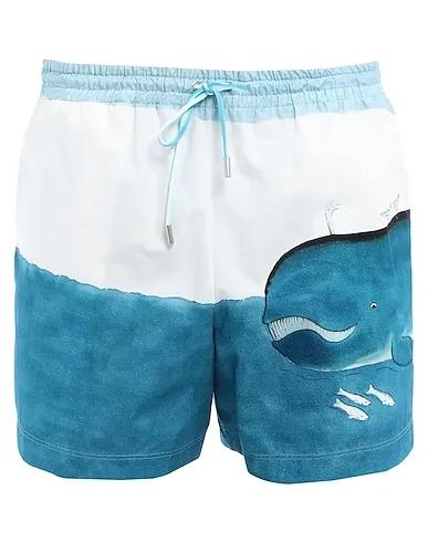 Sky blue Plain weave Swim shorts