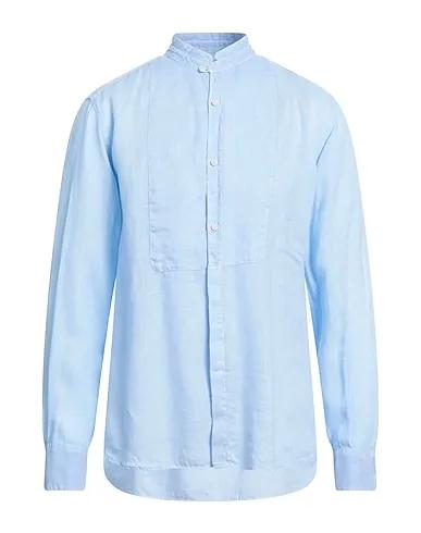 Sky blue Poplin Linen shirt