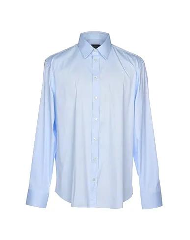 Sky blue Poplin Solid color shirt