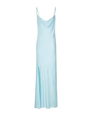 Sky blue Satin Long dress SLIP MAXI DRESS
