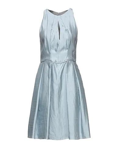 Sky blue Satin Midi dress