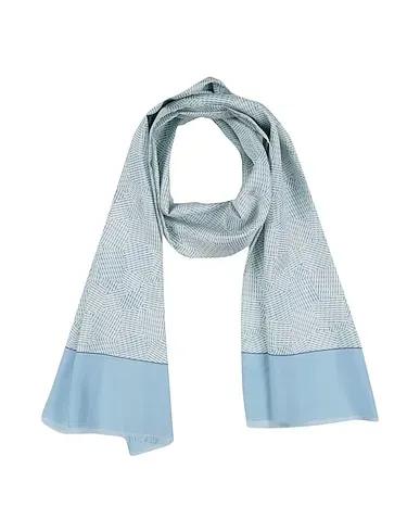 Sky blue Satin Scarves and foulards