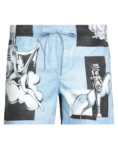 Sky blue Satin Shorts & Bermuda