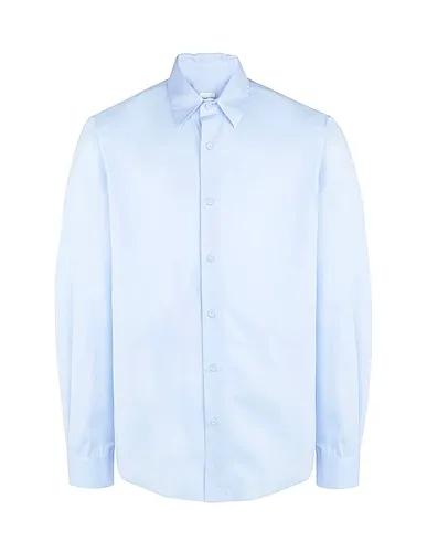 Sky blue Solid color shirt POPELIN L/SLEEVE ESSENTIAL SHIRT

