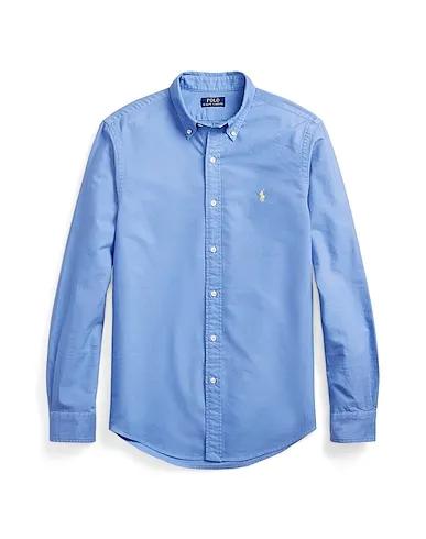 Sky blue Solid color shirt SLIM FIT GARMENT-DYED OXFORD SHIRT
