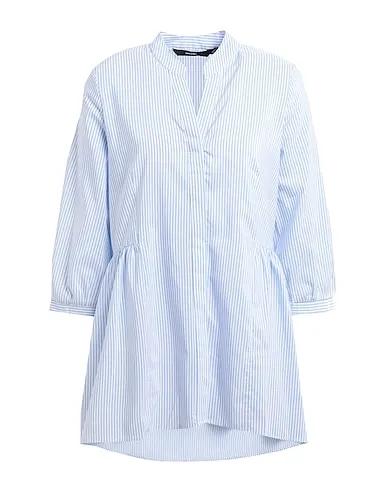 Sky blue Striped shirt VMCLARA 3/4 LONG SHIRT NOOS