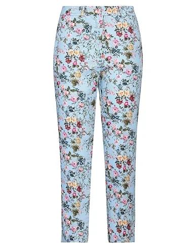 Sky blue Synthetic fabric Casual pants