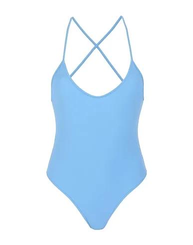 Sky blue Synthetic fabric One-piece swimsuits FITZGERALD 
