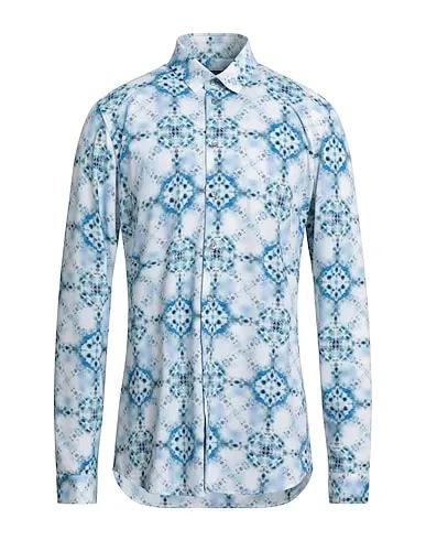 Sky blue Synthetic fabric Patterned shirt