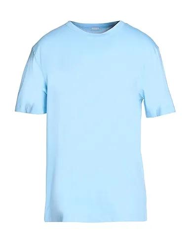 Sky blue T-shirt ORGANIC COTTON S/SLEEVE T-SHIRT WITH PRINT