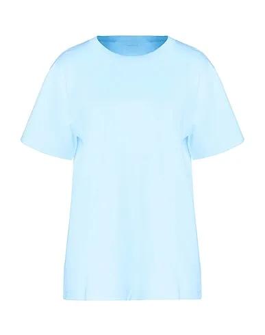 Sky blue T-shirt PRINTED ORGANIC COTTON S/SLEEVE T-SHIRT