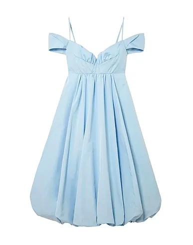 Sky blue Taffeta Midi dress