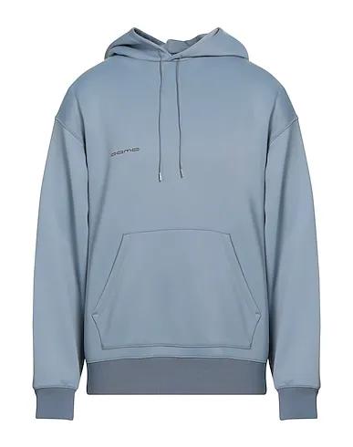 Sky blue Techno fabric Hooded sweatshirt