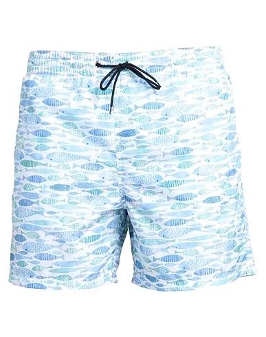 Sky blue Techno fabric Swim shorts