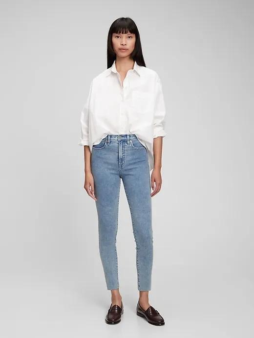 Sky High Rise True Skinny Jeans with Washwell