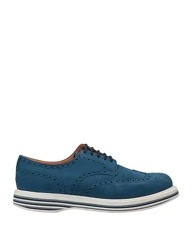 Slate blue Baize Laced shoes