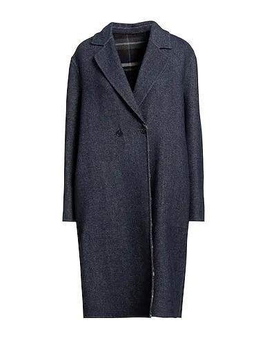 Slate blue Boiled wool Coat