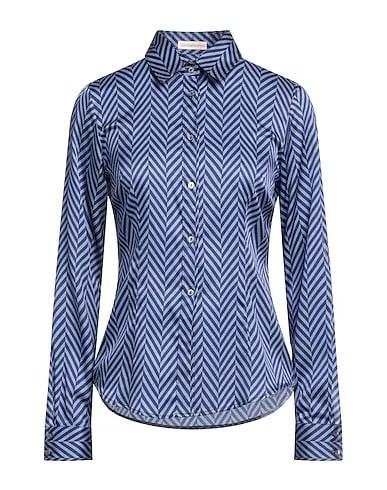 Slate blue Crêpe Patterned shirts & blouses