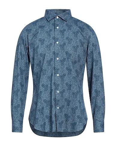 Slate blue Flannel Patterned shirt