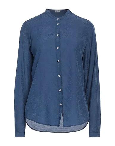 Slate blue Jacquard Floral shirts & blouses