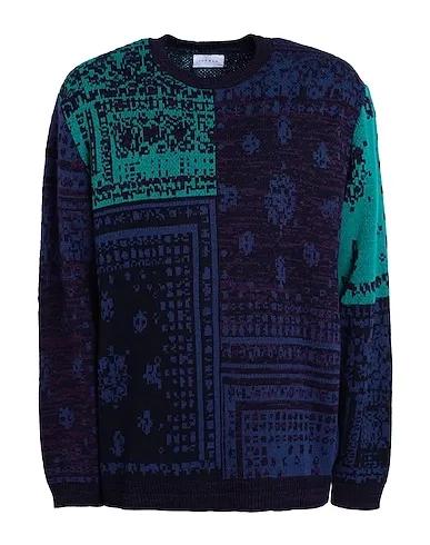 Slate blue Jacquard Sweater