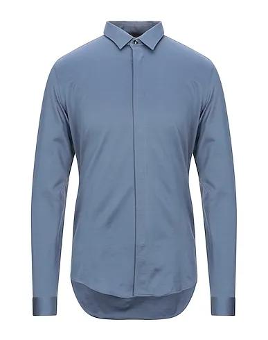 Slate blue Jersey Solid color shirt