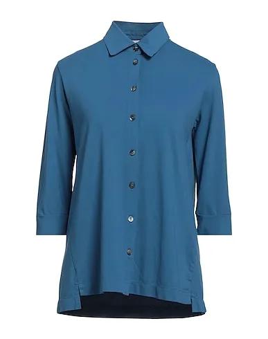Slate blue Jersey Solid color shirts & blouses
