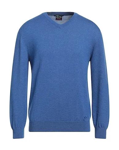 Slate blue Knitted Cashmere blend
