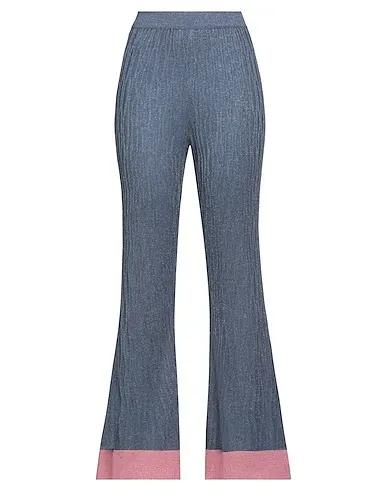Slate blue Knitted Casual pants