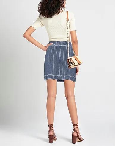 Slate blue Knitted Mini skirt