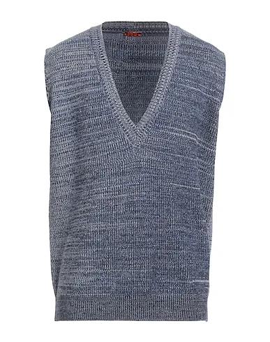 Slate blue Knitted Sleeveless sweater