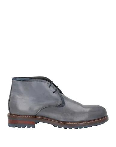 Slate blue Leather Boots