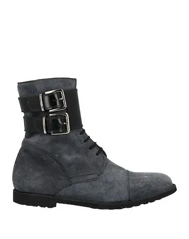Slate blue Leather Boots
