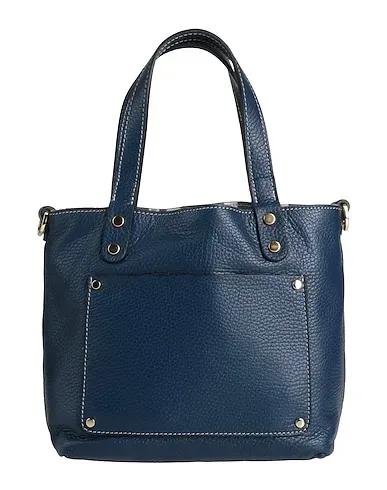 Slate blue Leather Handbag
