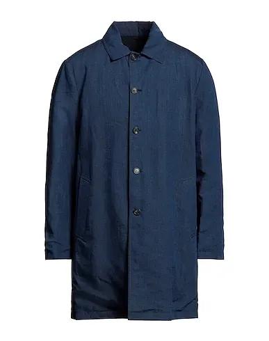 Slate blue Plain weave Full-length jacket