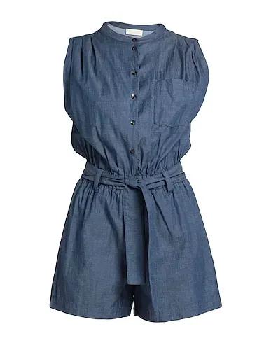 Slate blue Plain weave Jumpsuit/one piece