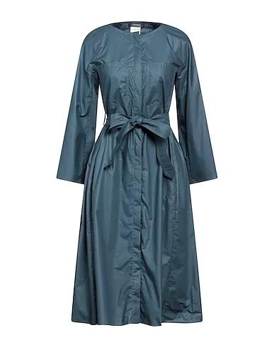 Slate blue Plain weave Midi dress