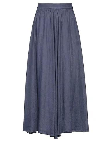 Slate blue Plain weave Midi skirt