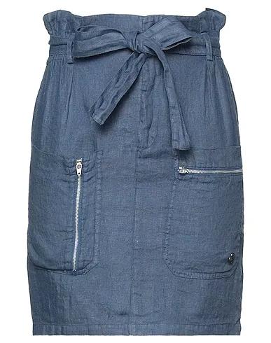 Slate blue Plain weave Mini skirt