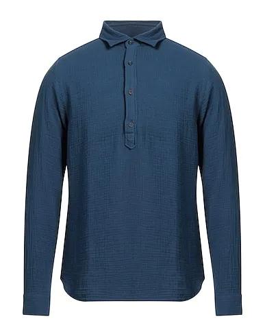 Slate blue Plain weave Polo shirt