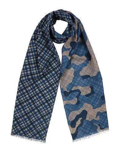 Slate blue Plain weave Scarves and foulards