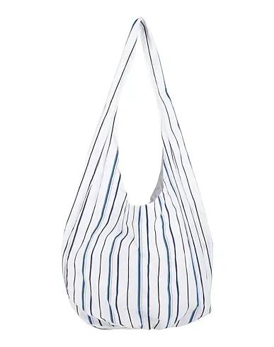 Slate blue Plain weave Shoulder bag