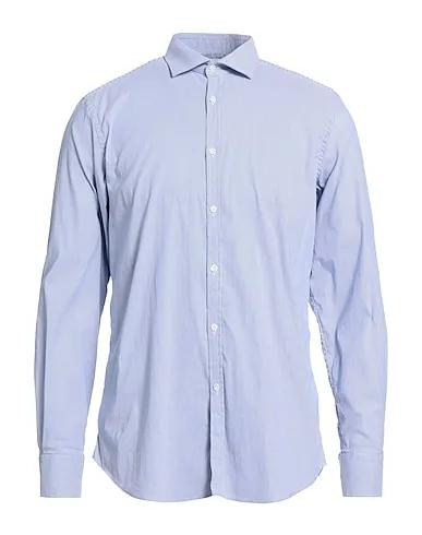 Slate blue Poplin Patterned shirt