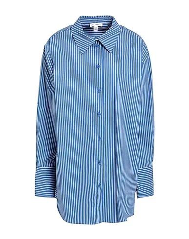 Slate blue Poplin Striped shirt