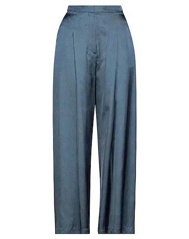Slate blue Satin Casual pants